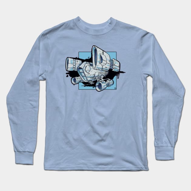 Spaceship fighter Long Sleeve T-Shirt by INKSPACE